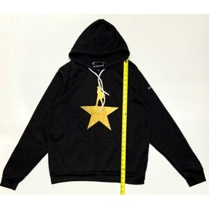 Hamilton Musical Black Hoodie Gold Star Silhouette Logo Men's Large